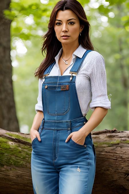 00267-453191183-avalonTruvision_v2-photo of (m1ngnawen-600_0.99), a woman as a sexy housewife, (sexy denim overalls with cleavage_1.1), (woods cabin in the backgro.png